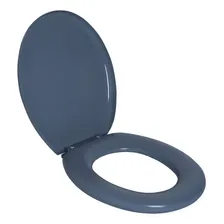 Assento Sanitário Almofadado Oval Cinza 1 - Astra Foto mini  3