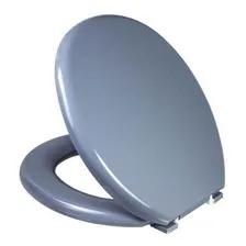 Assento Sanitário Almofadado Oval Cinza 1 - Astra Foto  mini 1