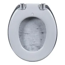 Assento Sanitário Almofadado Oval Marmorizado Branco Astra Foto mini 2