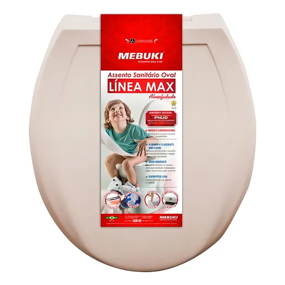 Assento Sanitário Almofadado Oval Mebuki Varias Cores Foto 1
