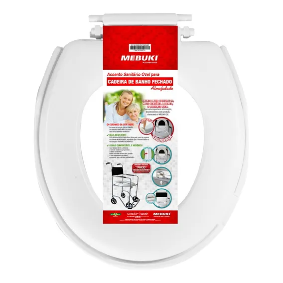 Assento Sanitário Almofadado Para Cadeira De Banho Fechado Foto 1