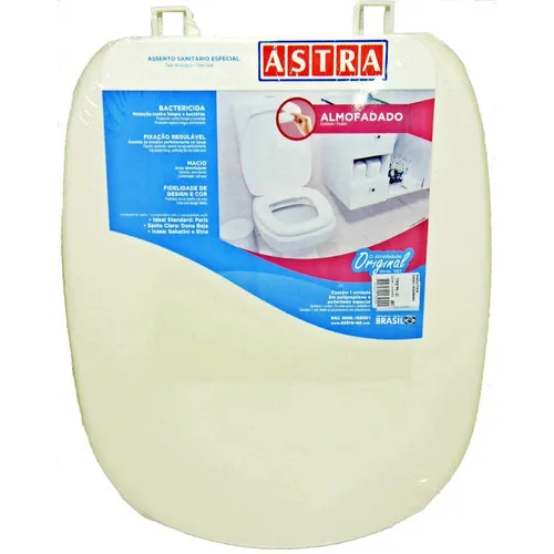 Assento Sanitário Almofadado Tampa Sabatini Icasa Palha Foto 1