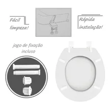 Assento Sanitário Almofadado Tampa Vaso Privada Macio Oval Cor Creme Foto mini 3