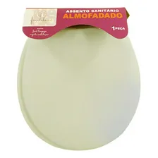 Assento Sanitário Almofadado Tampa Vaso Privada Macio Oval Cor Creme Foto mini 1