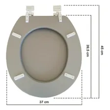 Assento Sanitário Almofadado Tampa Vaso Privada Macio Oval Cor Creme Foto mini 4