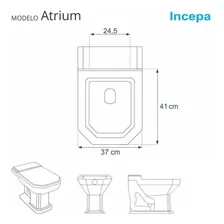 Assento Sanitário Atrium Bege Claro Biscuit P/ Bacia Incepa Foto mini 3