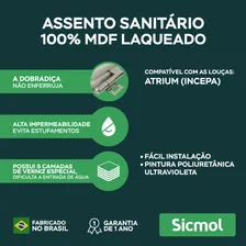 Assento Sanitário Atrium Preto Luxo Tampa Vaso Incepa Foto mini 2