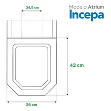Assento Sanitário Atrium Preto Luxo Tampa Vaso Incepa Foto mini 4