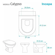 Assento Sanitario Calypso Verde Agua Para Vaso Incepa Foto mini 2