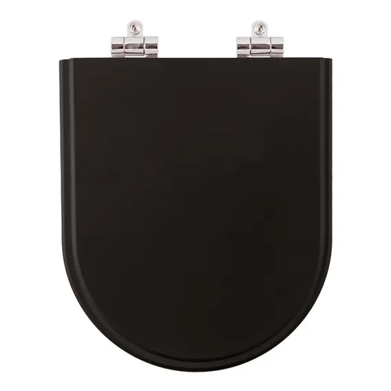 Assento Sanitário Com Amortecedor Carrara Preto Fosco P/deca Foto 1