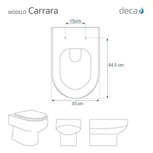 Assento Sanitário Com Amortecedor Carrara Preto Para Deca Foto mini 3