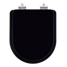 Assento Sanitário Com Amortecedor Carrara Preto Para Deca Foto mini 1