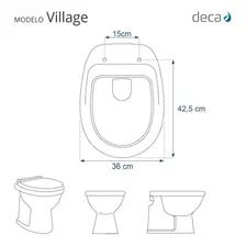 Assento Sanitário Com Amortecedor Village Cinza Vip P/ Deca Foto mini 1