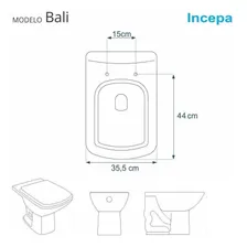 Assento Sanitário Em Mdf Bali Branco Para Louça Incepa Laufen Foto mini 3