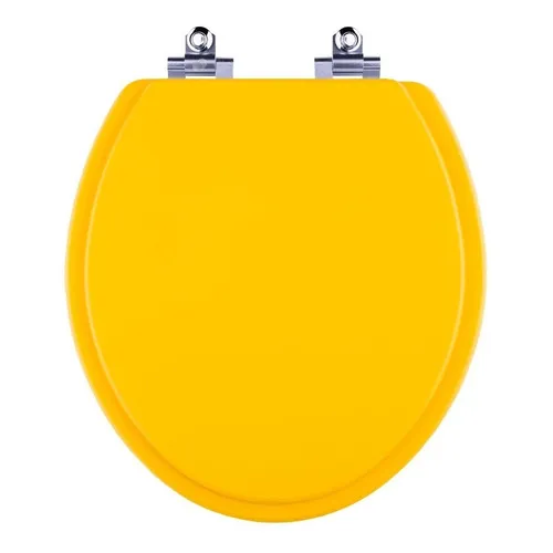 Assento Sanitário Fechamento Lento Oval Amarelo Fosco Foto 1