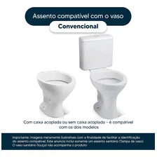 Assento Sanitário Fechamento Lento Oval Amarelo Fosco Foto mini 3