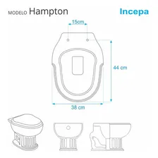 Assento Sanitário Hampton Preto Para Louça Incepa Foto mini 3