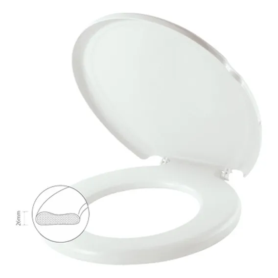 Assento Sanitario Herc Prime Almofadado Branco 2385 Foto 1