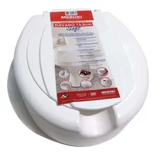Assento sanitário Mebuki Assento Sanitário Oval Elevado 13,5 cm de plástico com forma oval branco lisa Foto mini 1
