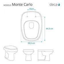 Assento Sanitario Monte Carlo Amendoa Para Vaso Deca Foto mini 3