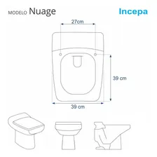 Assento Sanitário Nuage Bege Claro (bone) Para Vaso Incepa Foto mini 3