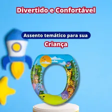 Assento Sanitário Oval Almofadado Infantil Macaco Foto mini 3