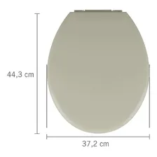 Assento Sanitário Oval TPKASBG8 Convencional Almofadado Bege - Astra Foto mini  3
