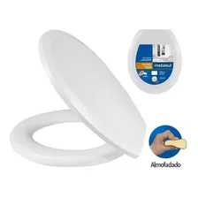 Assento Sanitário Plástico Almofadado Plus Branco Metasul Foto mini 1