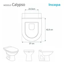 Assento Sanitário Poliéster Calypso Pêssego P/ Louça Incepa Foto mini 3