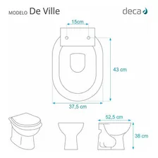 Assento Sanitário Poliester De Ville Amendoa Para Louça Deca Foto mini 3