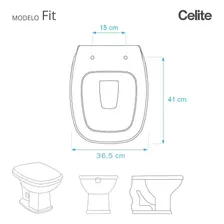 Assento Sanitário Poliéster Fit Preto Para Louça Celite Foto mini  3