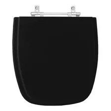 Assento Sanitário Poliéster Fit Preto Para Louça Celite Foto  mini 1