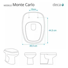 Assento Sanitário Poliéster Monte Carlo Cinza Vip Para Deca Foto mini  3