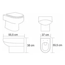 Assento Sanitário Poliéster Nexo Branco Para Louça Roca Foto mini 3