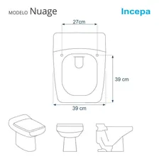 Assento Sanitário Poliéster Nuage Rosa Shell Para Louça Incepa Foto mini  3