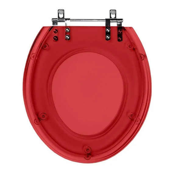 Assento Sanitário Poliéster Sabará Vermelho Para Louça Icasa Foto 1