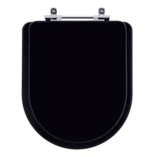 Assento Sanitário Poliéster Smart Preto Noite Fosco Para Louça Celite Foto  mini 1