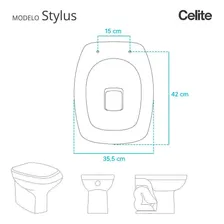 Assento Sanitário Poliéster Stylus Rosato Para Louça Celite Foto mini 3
