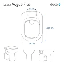 Assento Sanitário Poliéster Vogue Plus Creme Para Louça Deca Foto mini 3