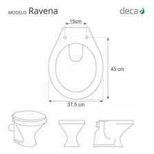 Assento Sanitário Ravena Branco P/ Louça Deca Foto mini 3