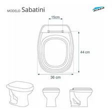 Assento Sanitário Sabatini Palha Para Vaso Icasa Foto mini 3