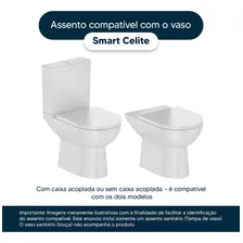 Assento Sanitário Smart Branco Para Louça Celite Foto mini 4