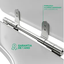 Assento Sanitário Square Bone (Bege) Tampa Para Vaso Incepa Foto mini 3