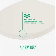 Assento Sanitário Square Rosa Shell Tampa Para Vaso Incepa Foto mini 2