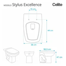 Assento Sanitário Stylus Excellence Branco Para Louça Celite Foto mini 4