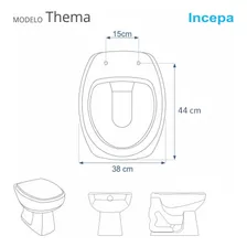 Assento Sanitário Thema Decorado Branco Para Louça Incepa Foto mini 2