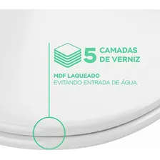 Assento Sanitário Thema Incepa 6Lpf Em Mdf Laqueado Branco Sicmol Foto mini 2