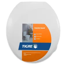 Assento Sanitário Tigre Almofadado Universal Oval Branco Foto mini  2