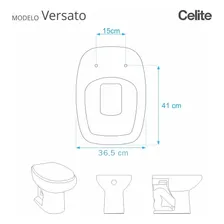 Assento Sanitário Versato Pergamon Para Louça Celite Foto mini 3