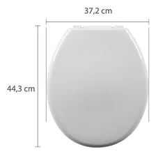 Assento Tampa Para Vaso Sanitário Almofada Convencional Oval Branco Astra TAJ/AS Foto mini  2